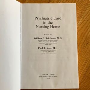 Psychiatric care in the nursing home